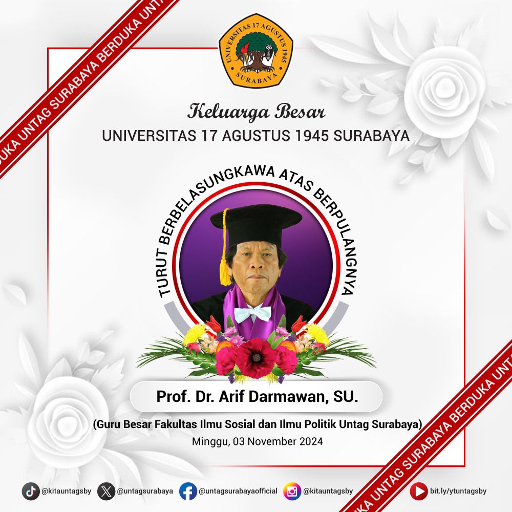 Prof. Dr. Arif Darmawan, SU.  Berpulang