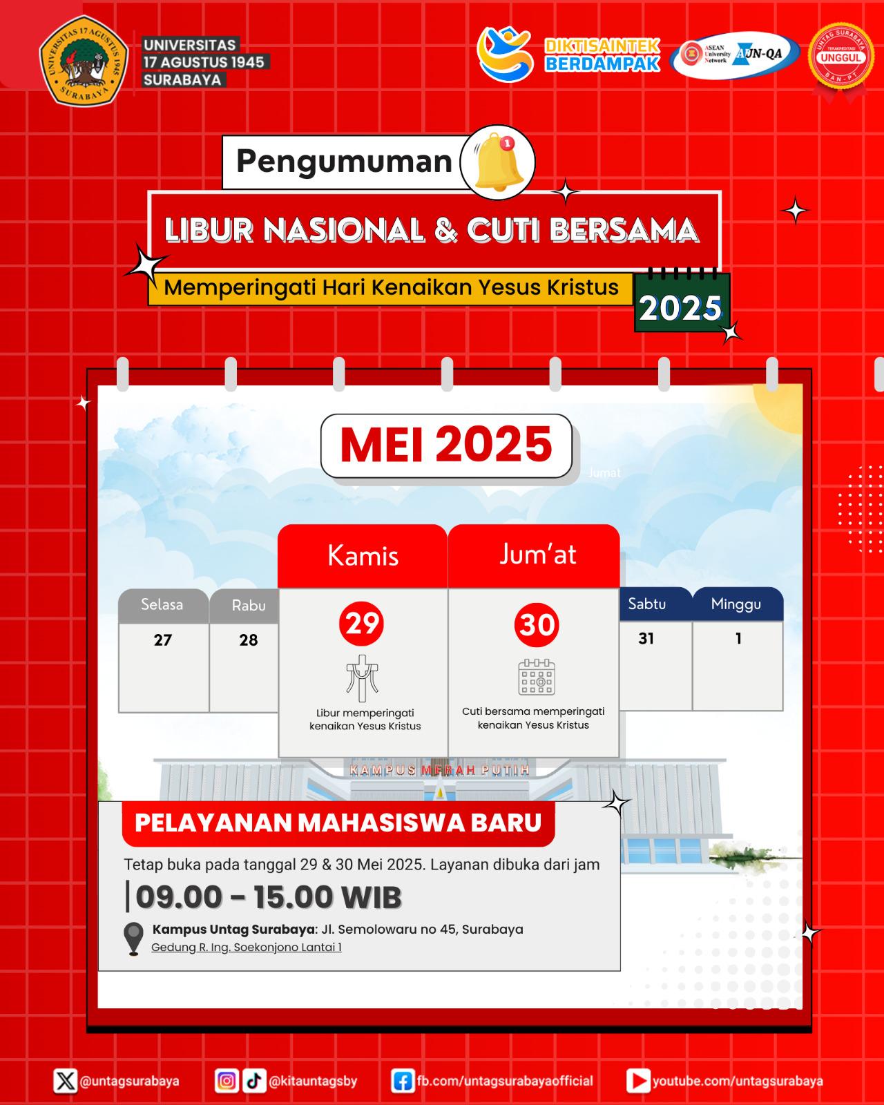 Pengumuman Libur Nasional dan Cuti Bersama Mei 2025