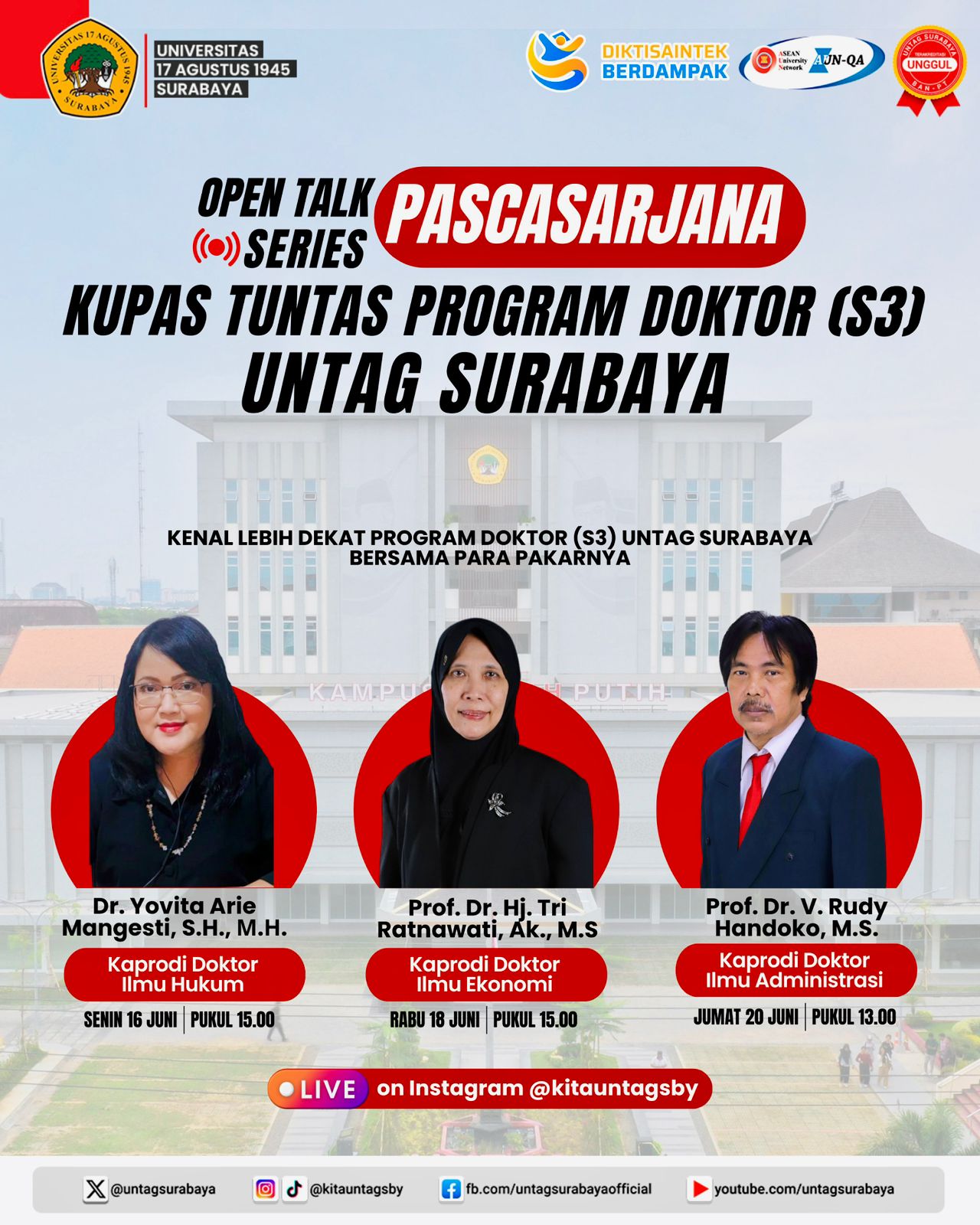 Kupas Tuntas Program Doktor (S3) Untag Surabaya