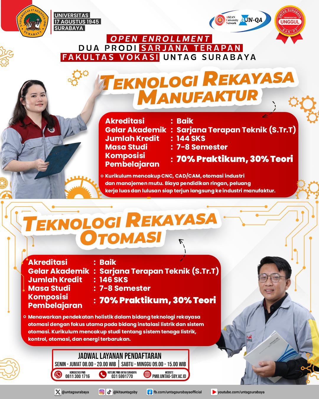 Siap Terjun ke Dunia Industri? Fakultas Vokasi Untag Surabaya Hadir dengan Dua Program Unggulan!