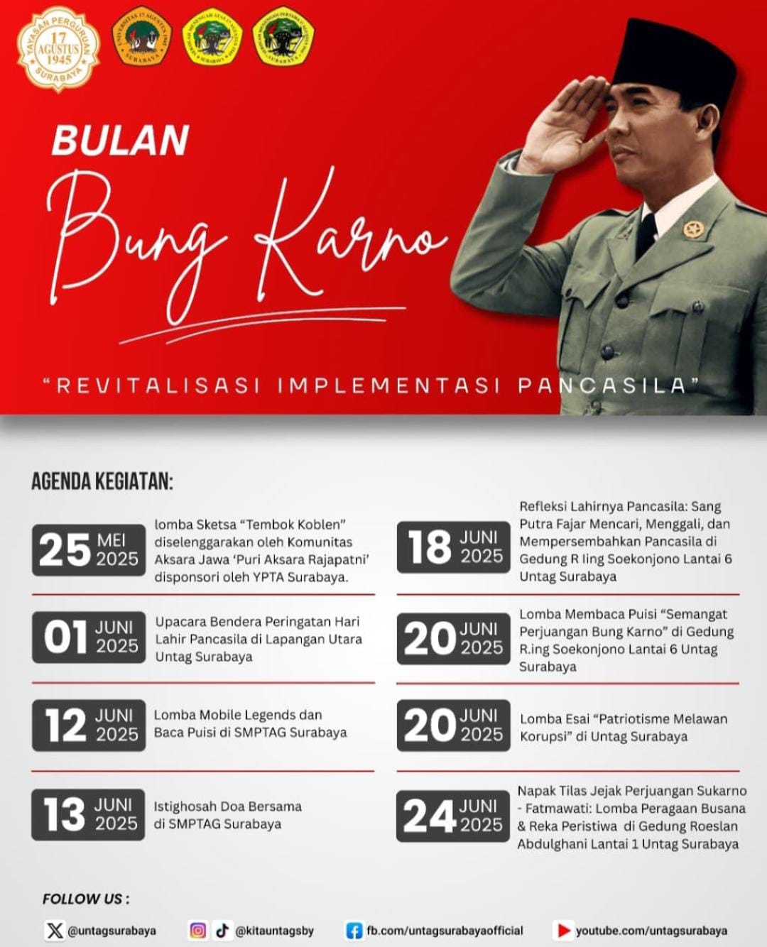 Bulan Bung Karno 2025: Aktualisasi Nilai-Nilai Pancasila dalam Praktik Administrasi Berbasis Patriotisme
