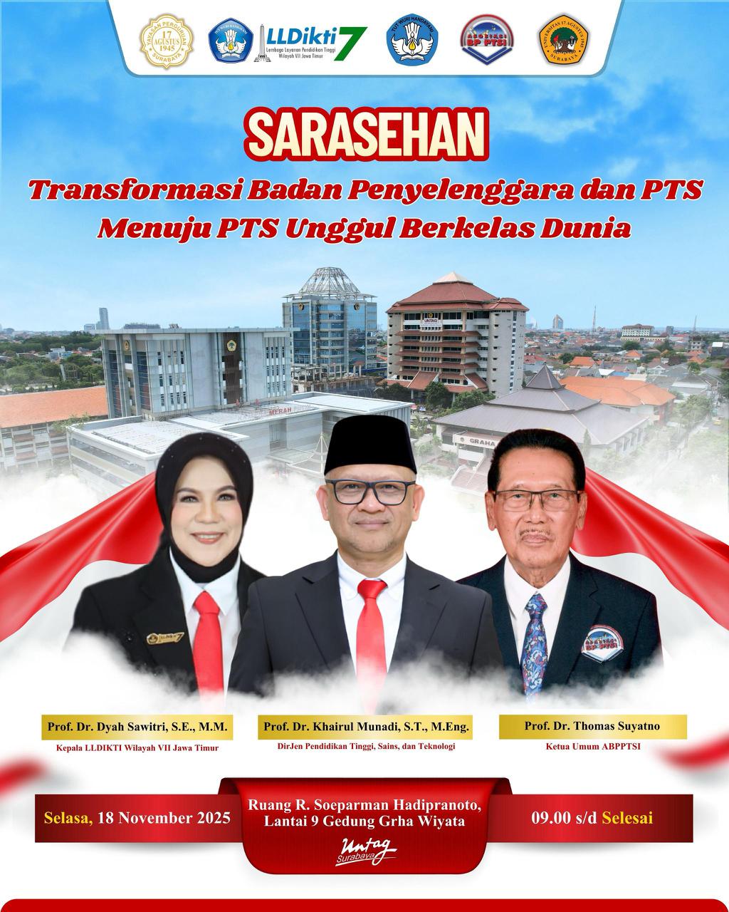 Transformasi Badan Penyelenggara dan PTS Menuju PTS Unggul Berkelas Dunia 