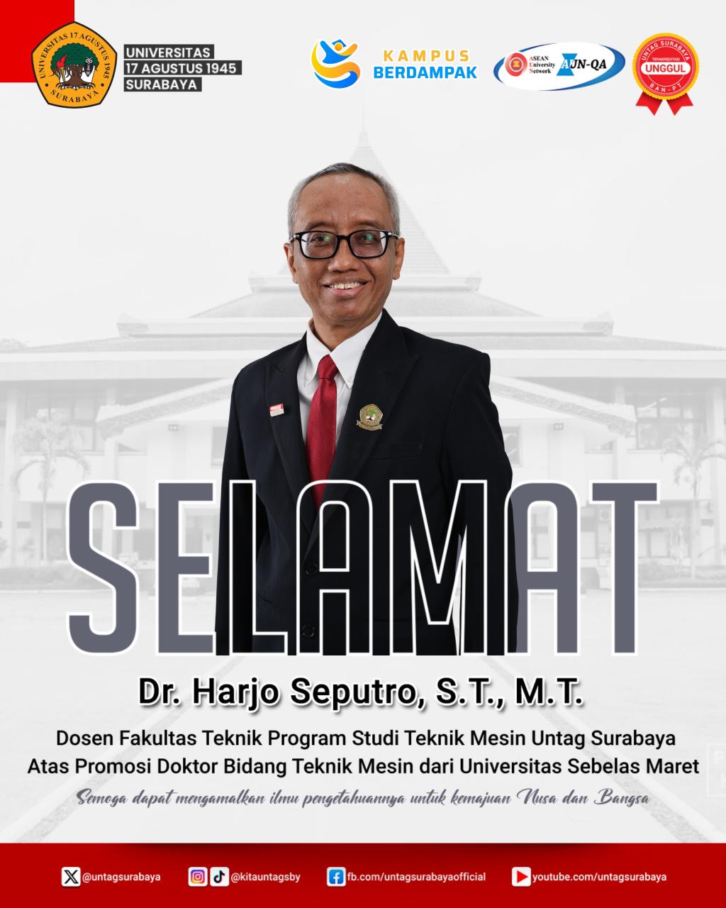 Selamat dan Sukses Promosi Doktor Bidang Teknik Mesin 