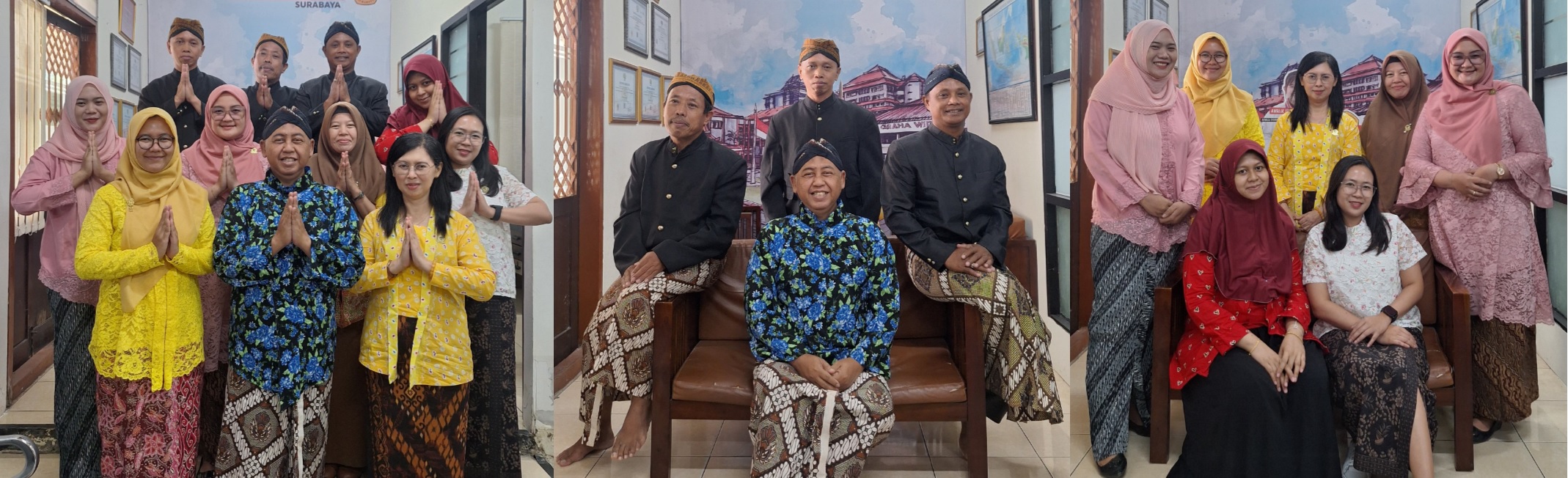 Tendik FISIP Untag Surabaya Tunjukkan Semangat Nasionalisme Lewat Busana Daerah